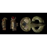 THREE MIGRATION PERIOD ARTEFACTS Circa 5th-7th Century A.D. Including a Frankish or Hunnic bronze