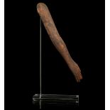 AN EGYPTIAN WOOD RIGHT ARM Middle Kingdom, circa 2133-1797 B.C. Slightly bent at the elbow, the