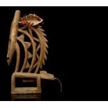 A LARGE BAMANA 'CHI-WARA' ANTELOPE DANCE CREST, MALI 63.5cm high