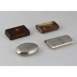 Antique German Silver tinder cigarette box c1890. Of rounded form with cigarette and match