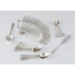 Selection of Antique Sterling Silver flatware comp