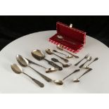 A selection of Antique and Vintage Silver spoons from various Scandinavian and Northern European