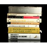 A selection of eight books and publications on silver, to include two copies of 'English