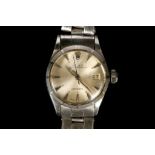 A ladies c.1960 stainless steel cased 'Rolex - Oyster Perpetual Ladydate' wristwatch, with