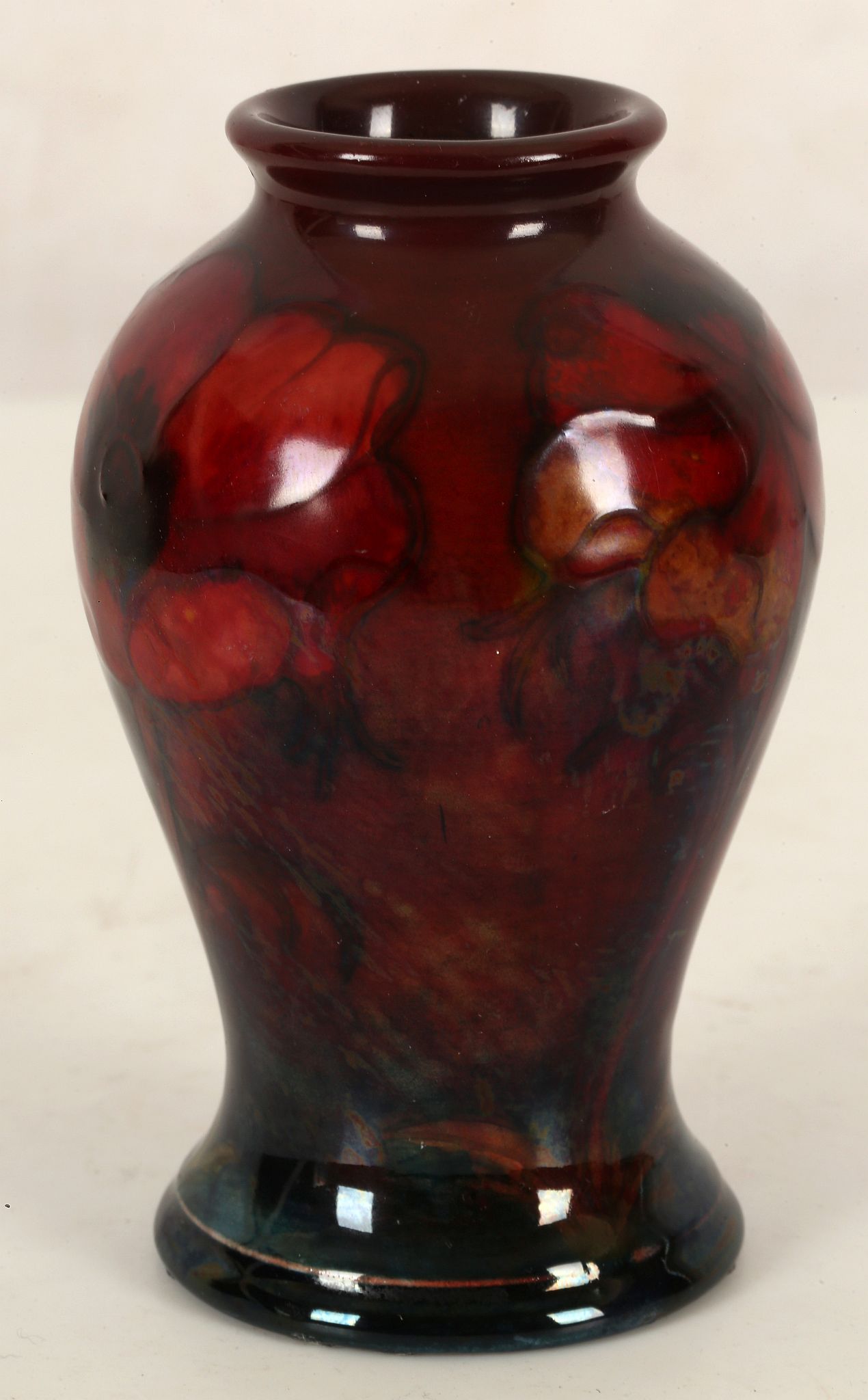 WILLIAM MOORCROFT 'BIG POPPY' FLAMBE VASE, CIRCA 1928-1935, bears Potter to HM The Queen paper label - Image 2 of 4