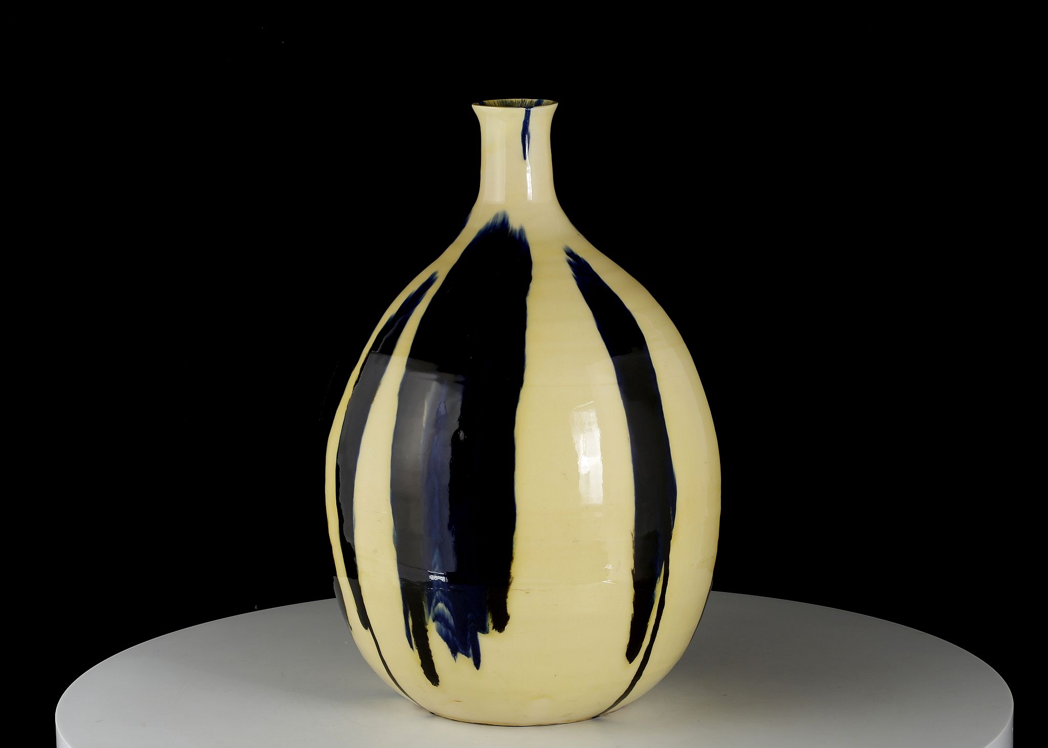 JEAN BESNARD, FRANCE, a 1920s Art Deco period stoneware vase of bulbous form, with short neck and