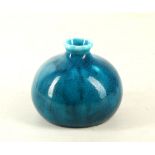 AN EARLY AND RARE BERNARD MOORE VASE, in Persian blue lustre glazes, circa 1910, painted marks