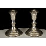 A PAIR OF AMERICAN ART DECO PERIOD, Reed & Barton of Massachusetts, sterling silver table