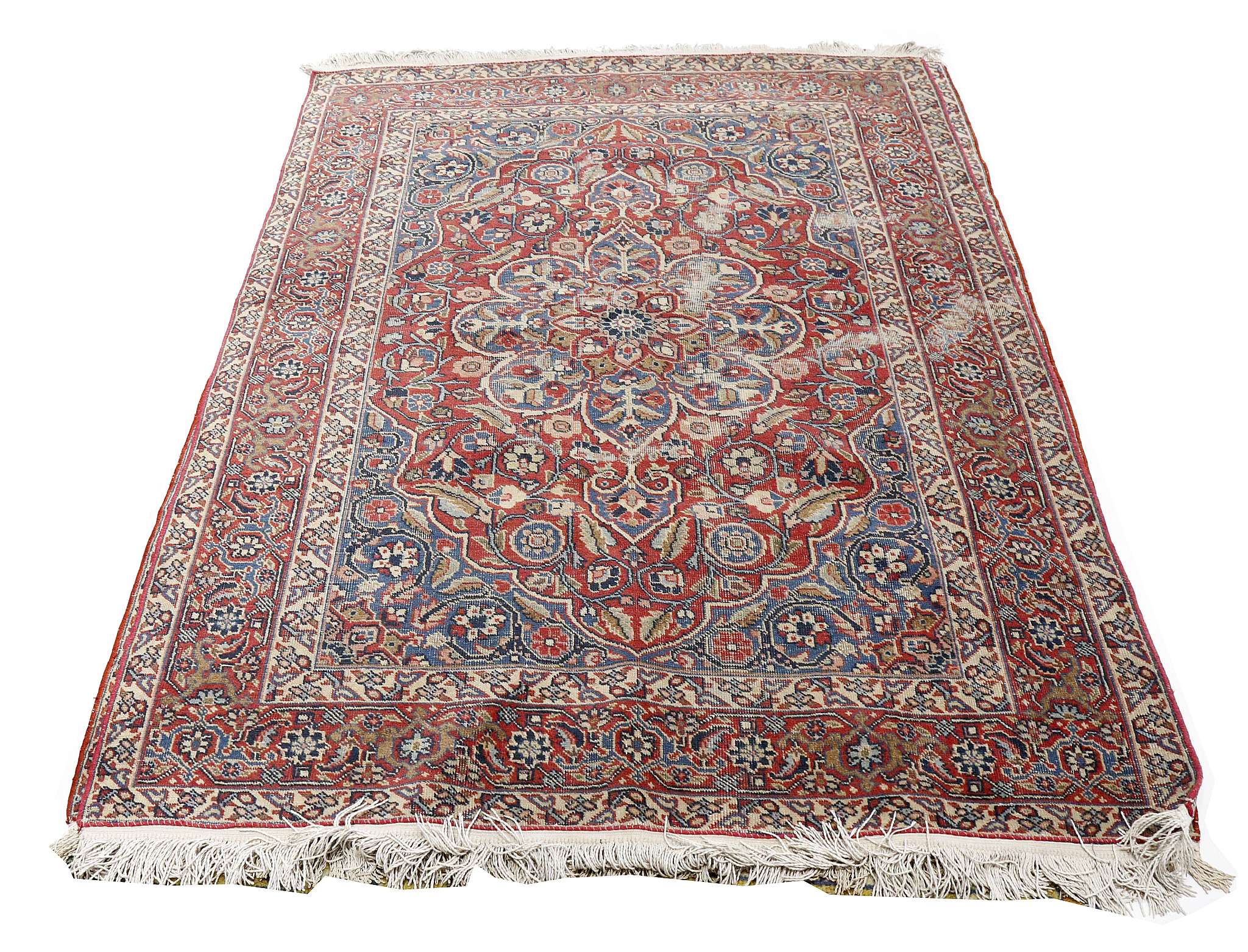 A pair of 1930's Persian rugs, red ground, trailing borders, 192 x 138cm.