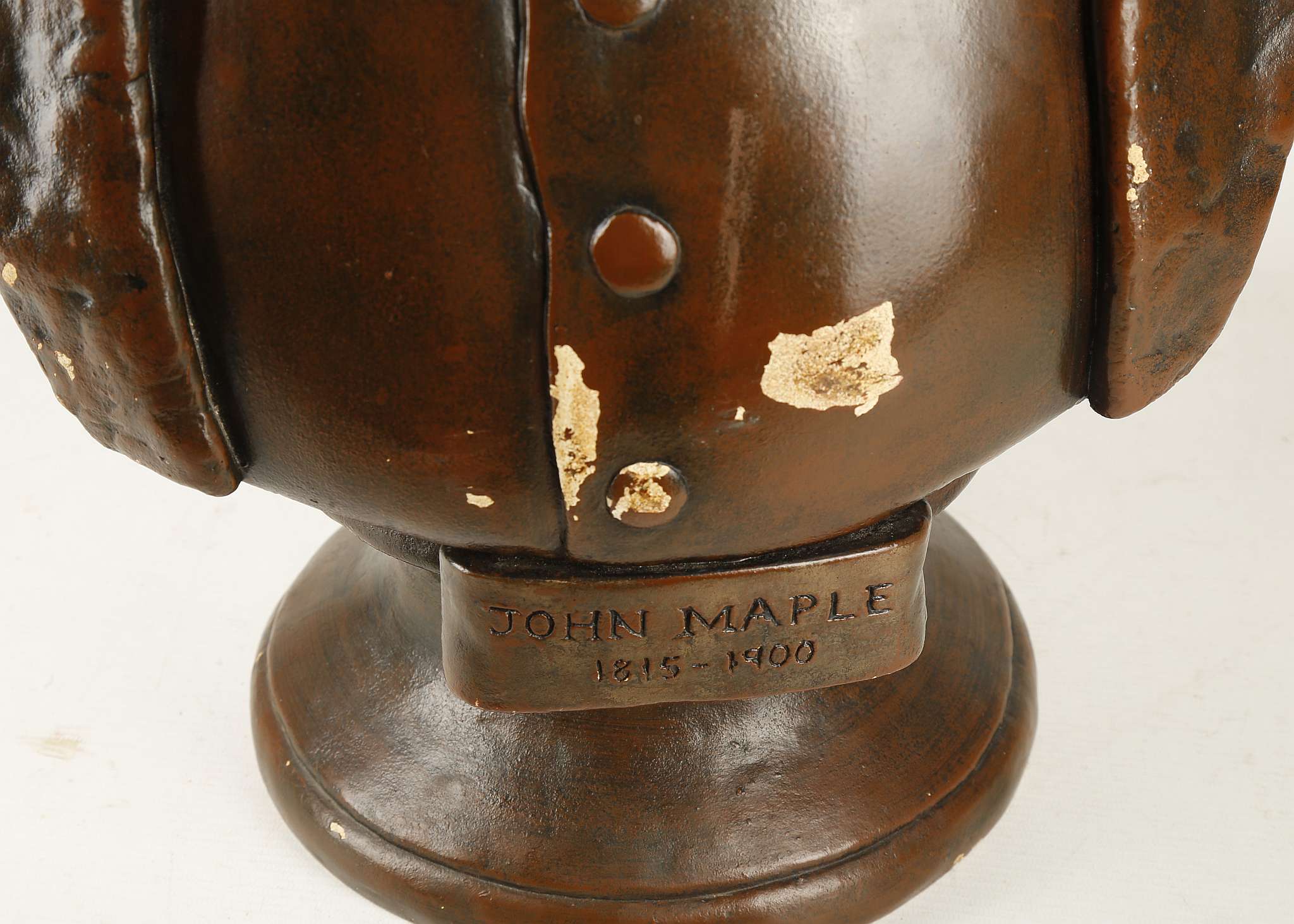 D. Kerpnar? Composite bust, study of John Maple (1815-1900) founder of Maple & Co., furniture - Image 3 of 4