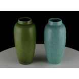 A NEAR PAIR OF PILKINGTON'S ROYAL LANCASTRIAN POTTERY BALUSTER VASES, 20th century, one dated 1909
