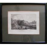 Dudgrove Double Lock (Thames & Severn Canal): one framed & glazed engraving, 1814. 37 x 30. VG, plus