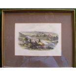 Two framed & glazed hand-coloured engravings showing the Kennet & Avon Canal, near Bath: ‘Starting