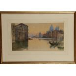 Count Alexander N. Roussoff, Russian 19th Century. 'Venice'. Watercolour, signed and inscribed lower