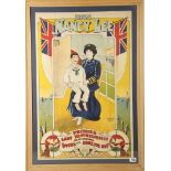 An early 20th Century seaside poster for ventriloquist Miss Nancy Lee, published by Edward