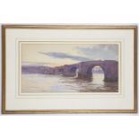 Ethel Kirkpatrick (19th/20th century school). 'Bridge Across a River', watercolour, signed and dated