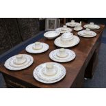 A collection of Minton 'Bellemead' pattern dinnerware, to include dinner plates, platter, coffee