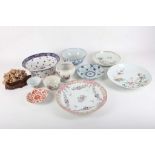 A mixed selection of mainly Chinese porcelain items, to include 18th Century tea bowls, 20th Century