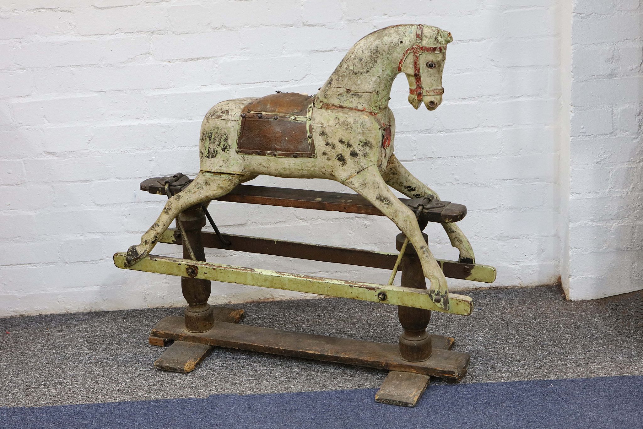 An early 20th Century painted rocking horse. - Image 2 of 2