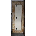 Contemporary mirror, bronze steel frame with honey onyx marble insert, 200 x 80cm.