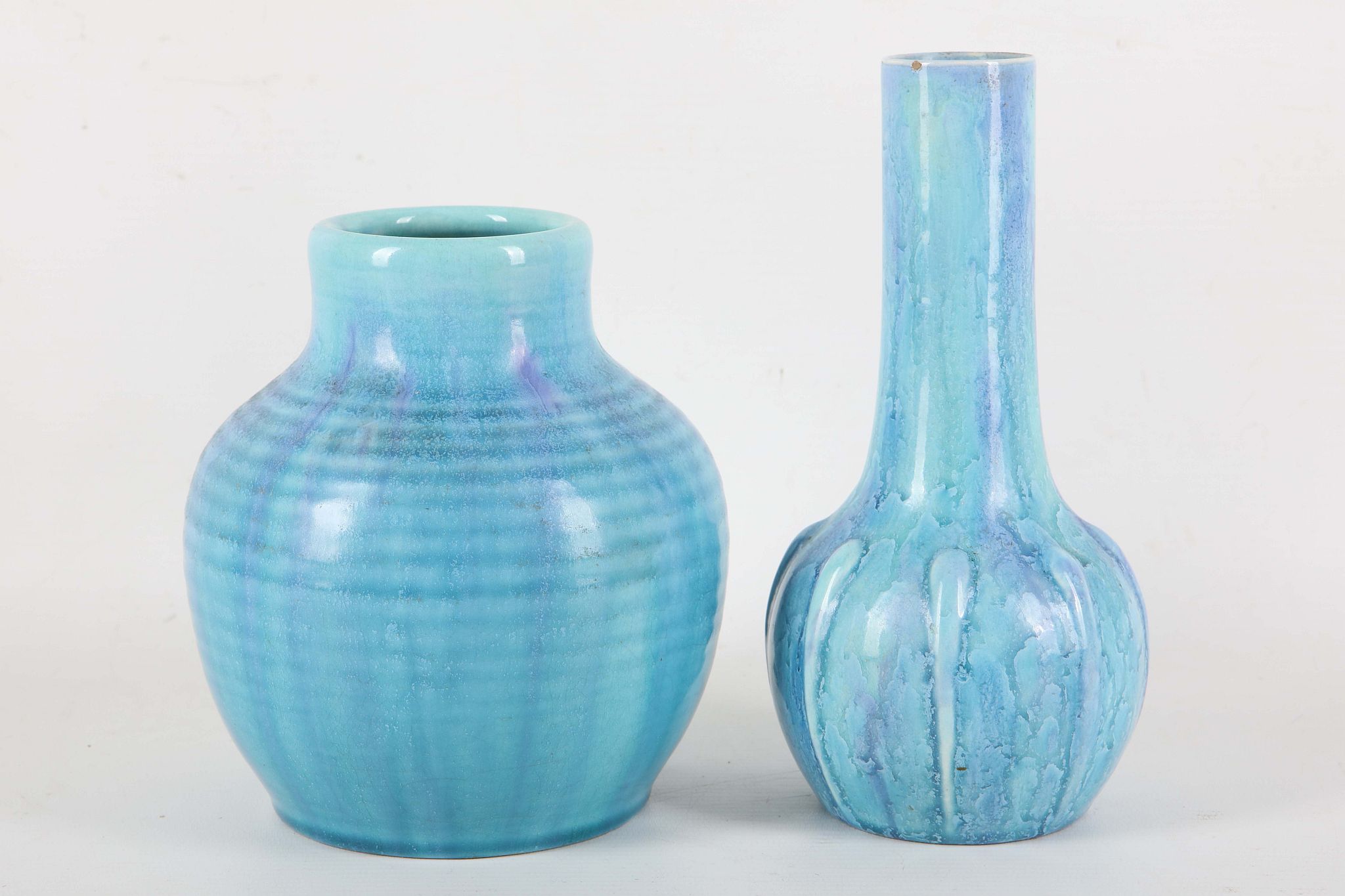 Two Pilkington's Royal Lancastrian pottery crystalline glazed vases, 20th Century, each with an - Image 2 of 4