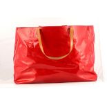 LOUSI VUITTON RED VERNIS READE GM, date code for 2001, 50cm wide, 35cm high