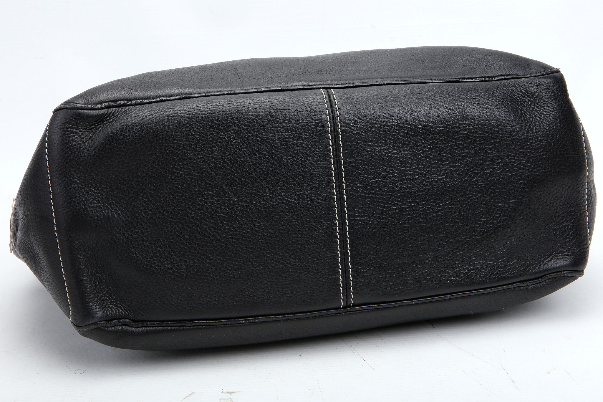 CELINE BOOGIE BAG, black leather with white stitching, 35cm wide, 30cm high, with dust bag - Image 6 of 12