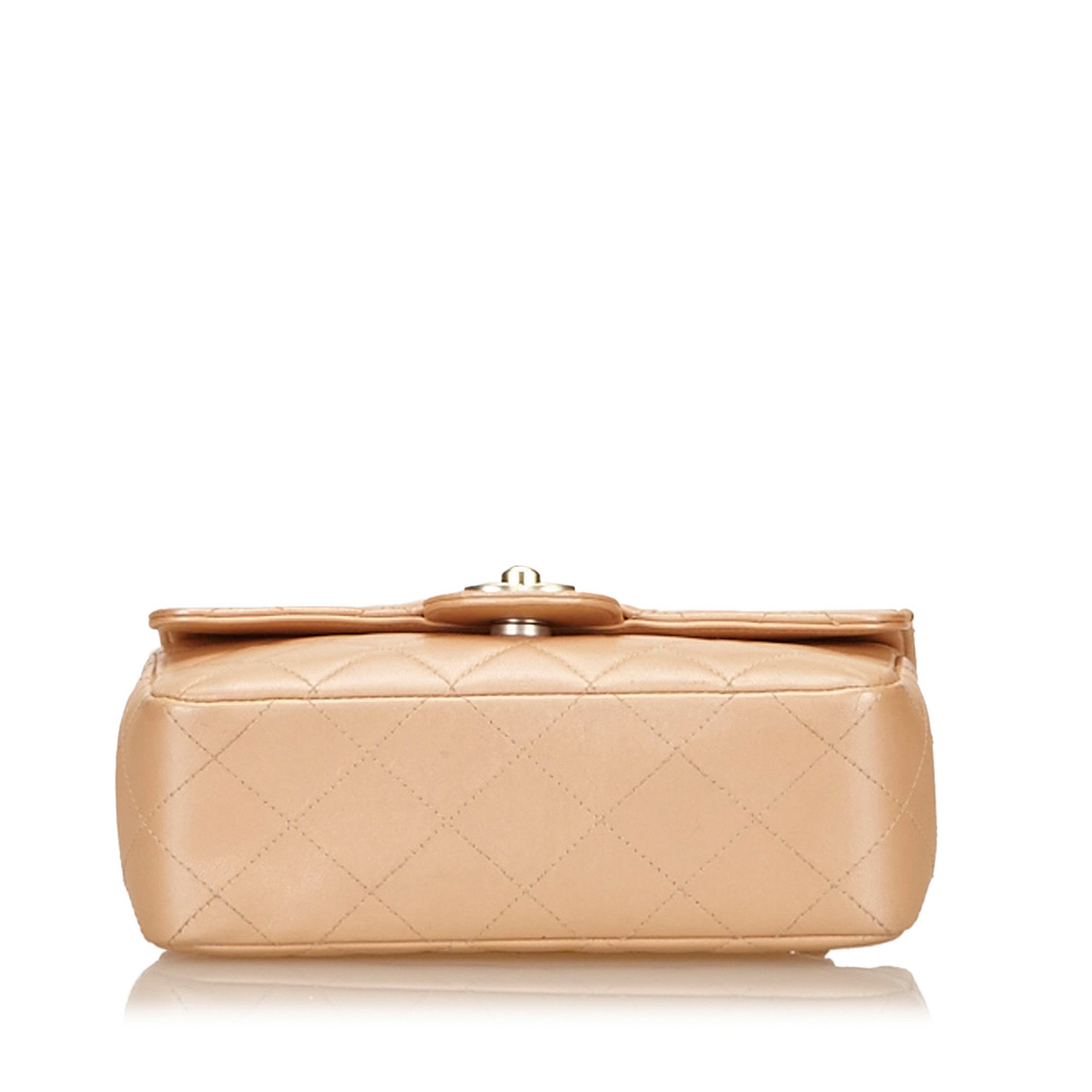 CHANEL PALE METALLIC PINK SMALL SINGLE FLAP HANDBAG, date code for 2000-02, quilted leather with - Image 8 of 16