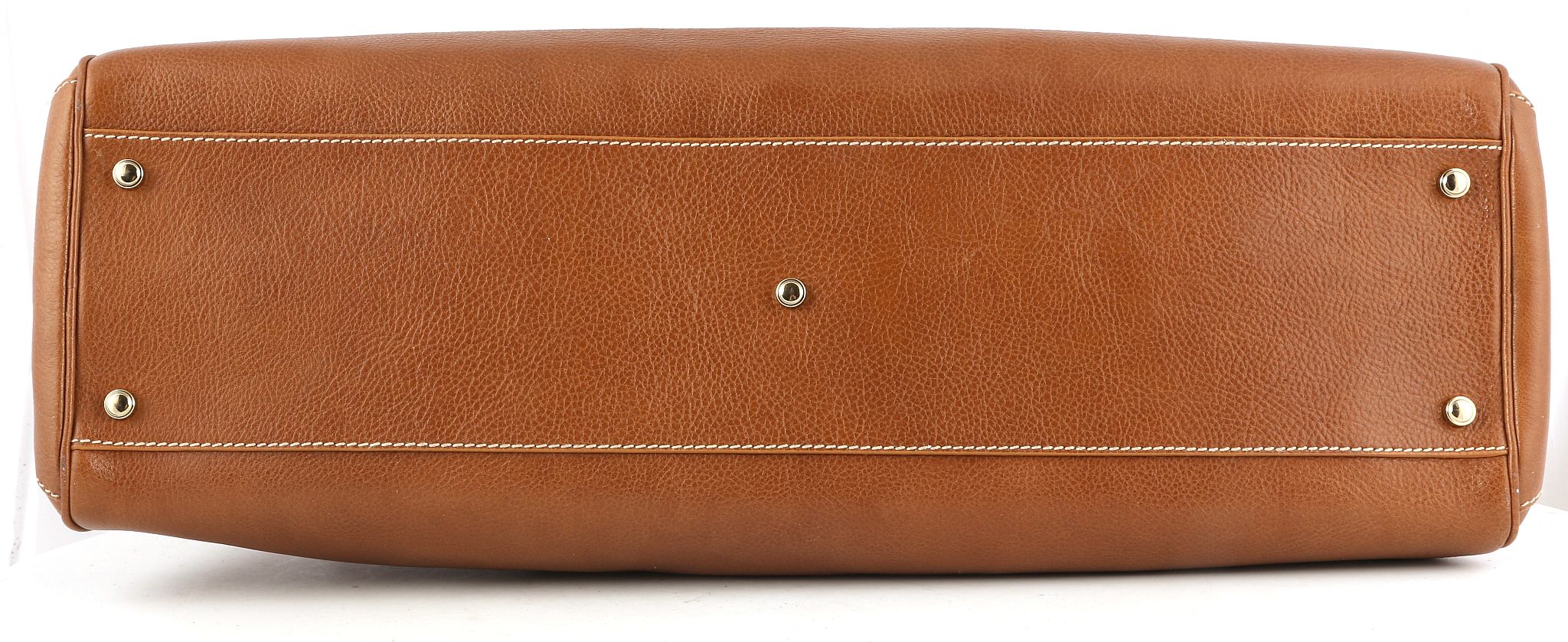 CARTIER MARCELLO DE CARTIER HANDBAG, tan leather with white stitching, 49cm wide, 28cm high, with - Image 16 of 18