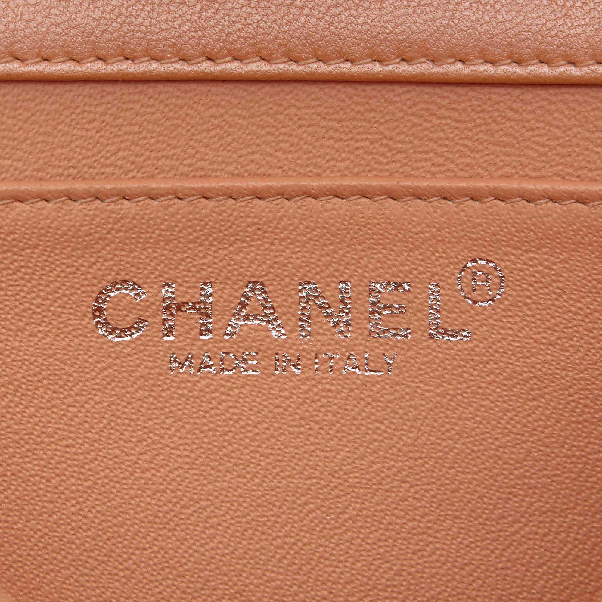 CHANEL PALE METALLIC PINK SMALL SINGLE FLAP HANDBAG, date code for 2000-02, quilted leather with - Image 12 of 16