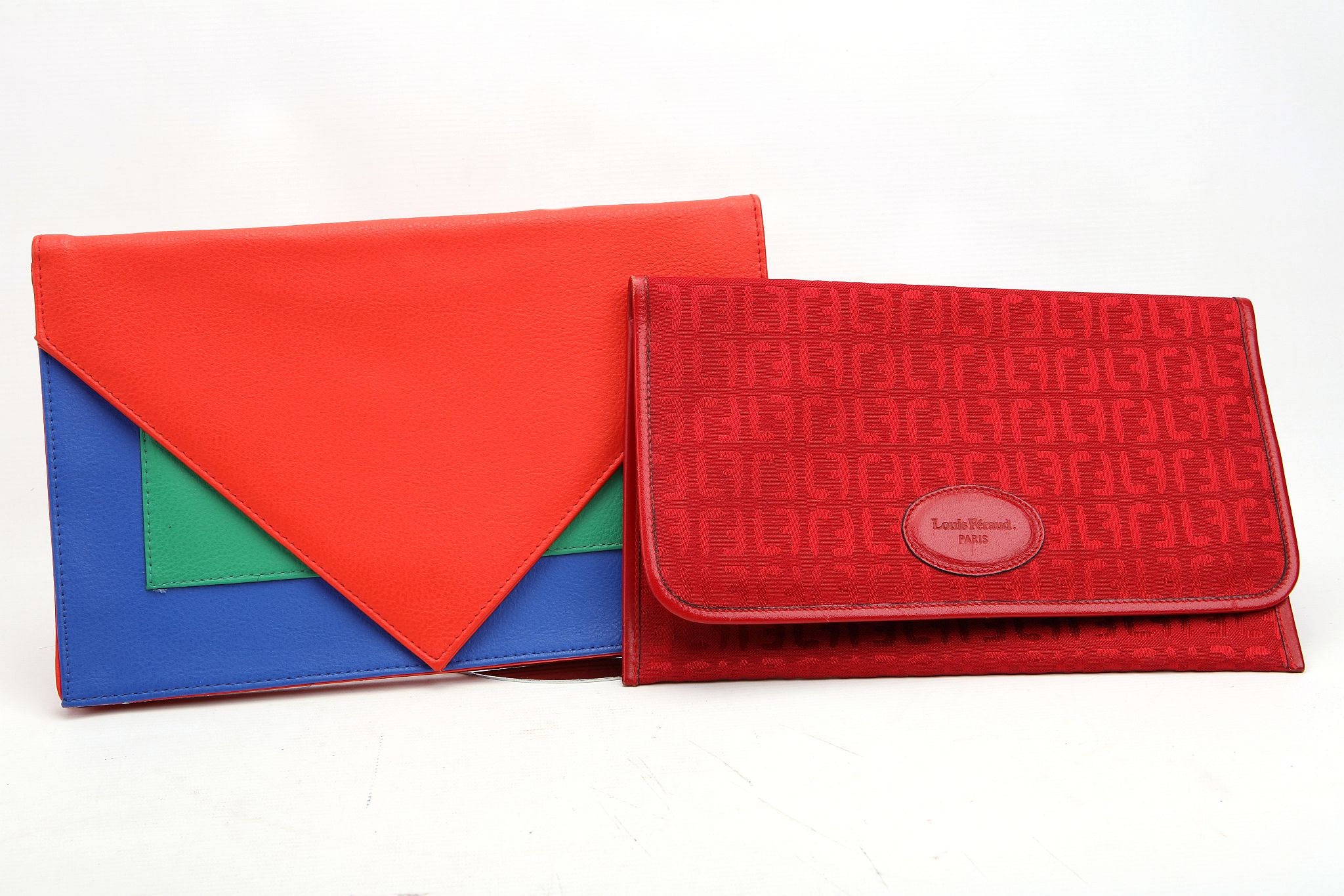 TWO 1980s CLUTCH BAGS, one red Louis Feraud example, the other Ivorie de Balmain multicoloured - Image 2 of 26