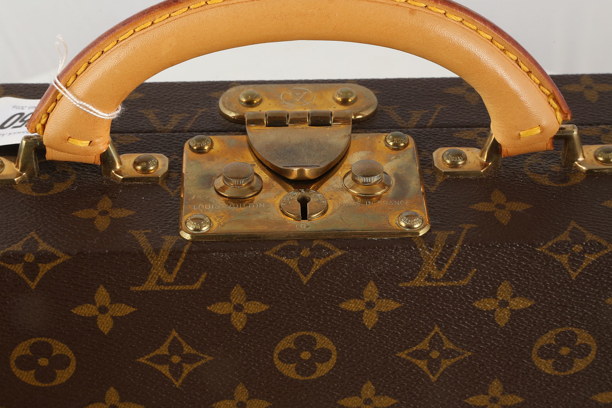 LOUIS VUITTON JEWELLERY CASE, date code for 2003, hardside monogram canvas and leather trim, lift - Image 15 of 18