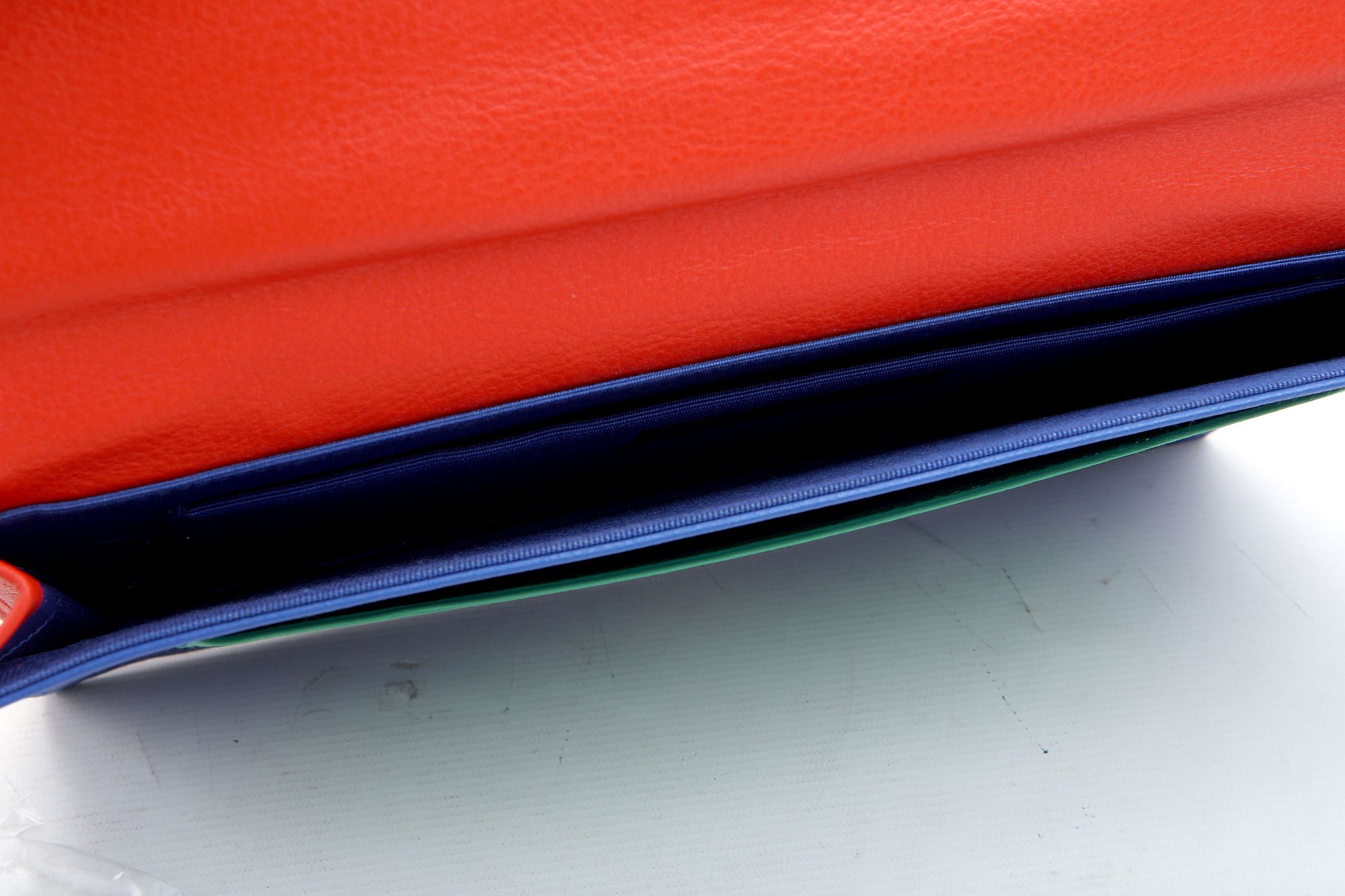 TWO 1980s CLUTCH BAGS, one red Louis Feraud example, the other Ivorie de Balmain multicoloured - Image 9 of 26