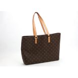 LOUIS VUITTON LUCO TOTE, date code for 2001, monogram canvas with tan leather trim, 40cm wide,
