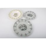 A Wedgwood - Ravilious designed 'Travel' pattern plate, along with matching side plate and a
