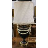 A large ceramic table lamp base, in neo-classical style.