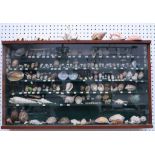 A glazed wall cabinet with display shelves, cabinet size 53 x 91cm.