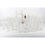 A mixed collection of 20th Century stemware, to include wine, champagne, brandy and sherry glasses