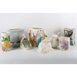 A selection of six various Rosenthal porcelain studio line vases, to include a jug designed by Bjorn