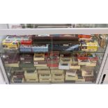 A large collection of model vehicles including Matchbox, Lledo, Vanguard, models of yesteryear and