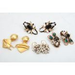 FOUR PAIRS OF EARRINGS, to include examples by Rosantica, Erickson Beamon, Delphine Nardin, and a