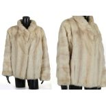 SHORT BLOND MINK JACKET, bat-wing sleeves, recently re-lined, 48" (120cm) chest, 62cm long