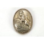 London and Westminster Light Horse Volunteers interest; Officer's silver oval shoulder belt plate,