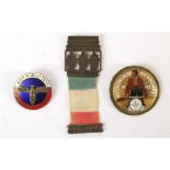 Nazi 3rd Reich badges; Meister Klasse Kitzbuhel 1943, enamel pin badge awarded to shooting marksmen,