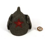 Russian Order of the Republic, breast badge, Rasputin Division, silvered enamel with banner, star,
