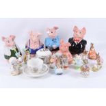 A collection of Beswick Beatrix Potter figures to include 'Appley Dapley', 'Poorly Peter Rabbit', '