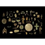 A MISCELLANEOUS GROUP OF ANCIENT BRONZES Circa 1st Millennium B.C. to Byzantine Period Including a