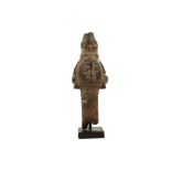 A WOOD CANE FINIAL, COAST OF WEST AFRICA In the shape of a female head with plaited headdress,