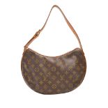 LOUIS VUITTON CROISSANT MM, monogram canvas with tan leather trim, 30cm wide, 20cm high