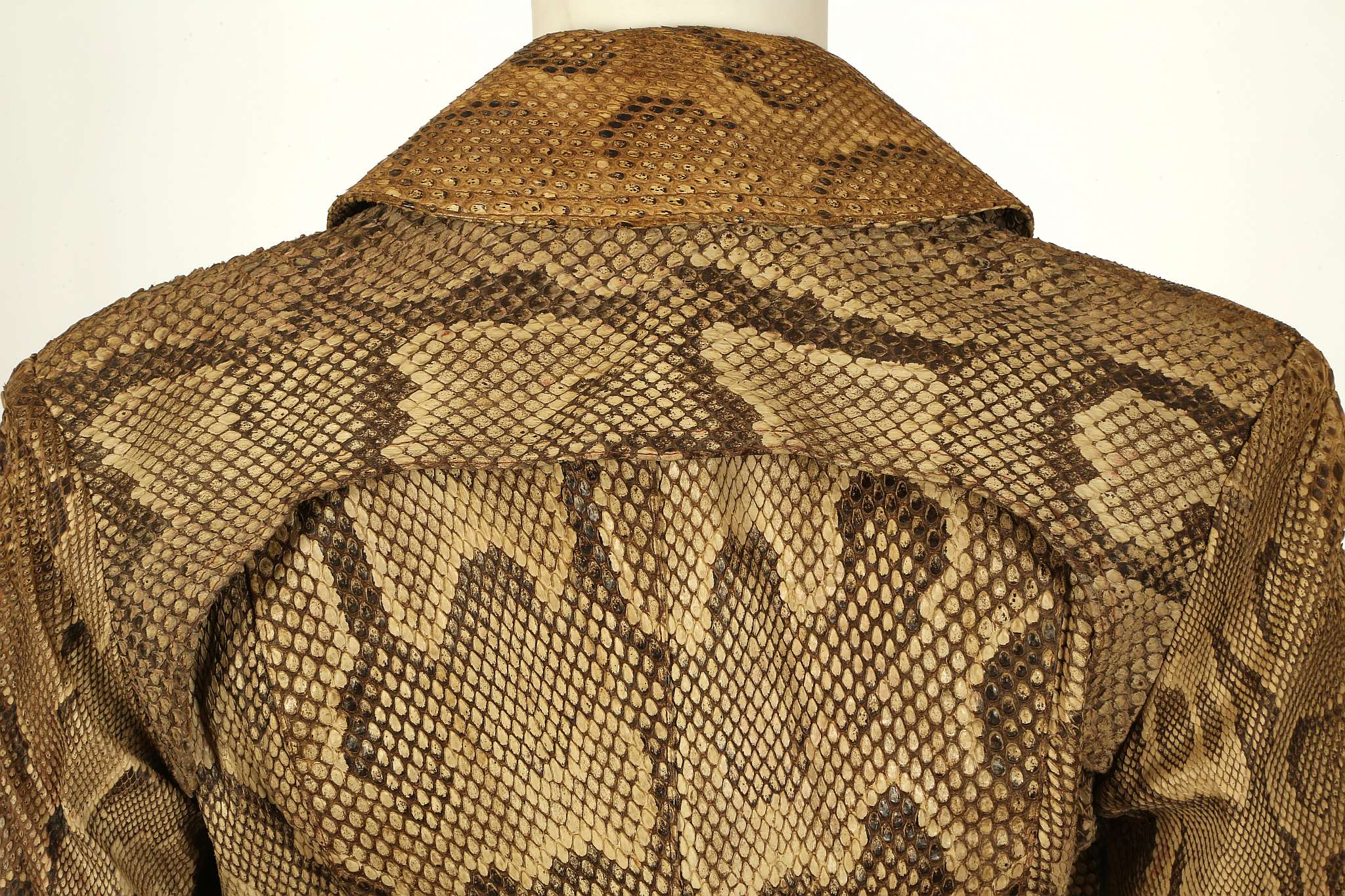 OSSIE CLARK PYTHON SKIN JACKET, late 1960s, waist length and double breasted with full lapels and - Image 6 of 8